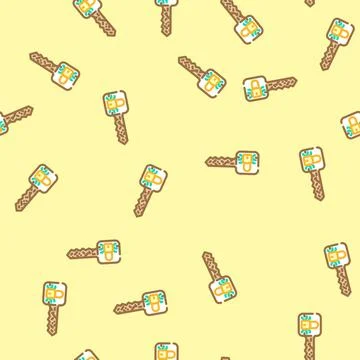 Private key decentralized application vector seamless pattern Illustrazione stock