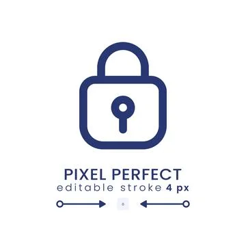 Private key linear desktop icon Stock Illustration