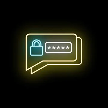 Private message data protection and secure password entry Stock Illustration