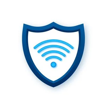 Private network icon. Security wifi internet and Private network. Virtual Stock Illustration