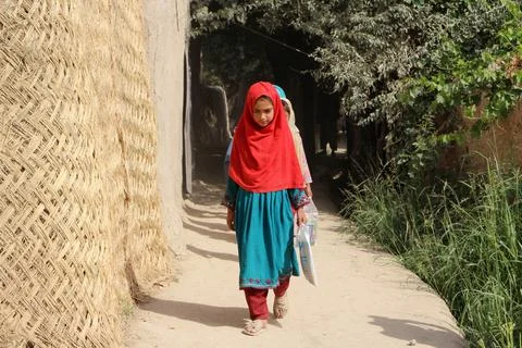 Private organization opens primary classes for children in Afghan villages, Kand Stock Photos