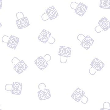 Private padlock glyph seamless pattern Illustrazione stock