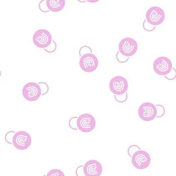 Private padlock glyph vector seamless pattern Stock Illustration