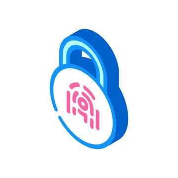 Private padlock isometric icon vector illustration 스톡 일러스트