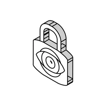 Private padlock isometric icon vector illustration 스톡 일러스트
