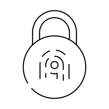 Private padlock line icon vector illustration Stock Illustration