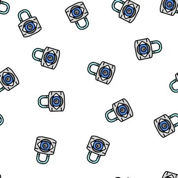 Private padlock vector seamless pattern Illustration