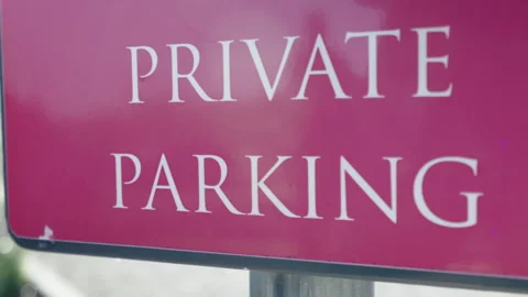 Private parking sign board, additional information and parking rules for Video stock 304962836