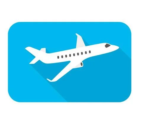 Private plane, aircraft, flat icon vector illustration Stock Illustration