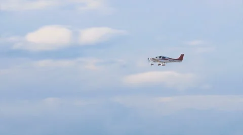 Private Plane Ascending into the Clouds Stock Footage 60847534