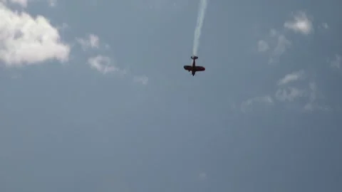 Private plane crash. Airplane engine failure.  Airplane accidents. Stock Footage 243503089
