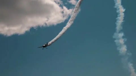 Private plane crash. Airplane engine failure.  Airplane accidents. Stock Footage 243504289