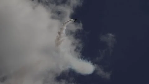 Private plane crash. Airplane engine failure.  Airplane accidents. Stock Footage 243504304