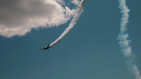 Private plane crash. Airplane engine failure.  Airplane accidents. Stock Footage 243504329