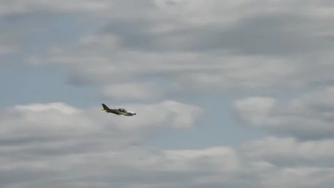 Private plane crash. A small plane during an aerobatic simulation. Video stock 243901870