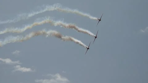 Private plane crash. A small plane during an aerobatic simulation. Video stock 243901885