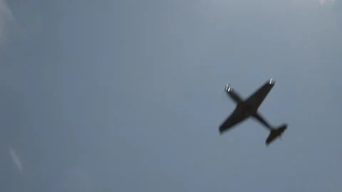 Private plane crash. A small plane during an aerobatic simulation. Video stock 243901892