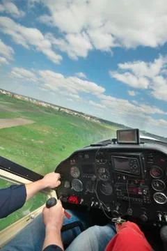 Private plane in flight Stock Photos