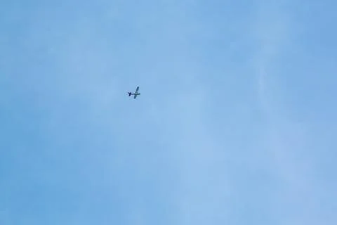 A private plane high in the sky Stock Photos