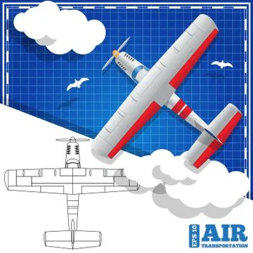 Private plane. Stock Illustration