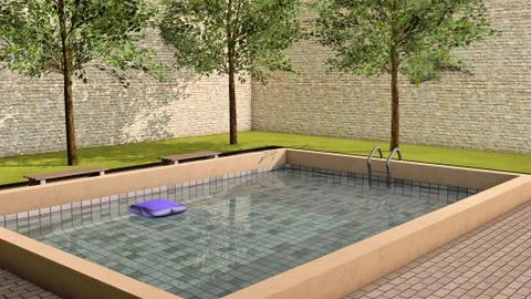 Private pool Stock Illustration