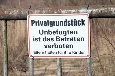 Private property Foto stock