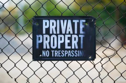 Private Property Stock-Fotos