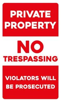 Private property sgn Stock Illustration