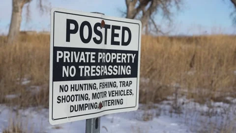 Private Property Sign Stock Footage 262121823
