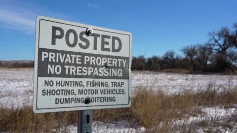 Private Property Sign Stock Footage 262122358