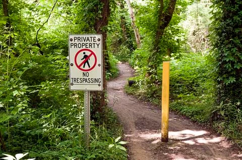 Private property sign Stock Photos