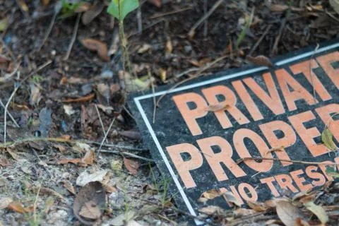 Private property sign 스톡 사진