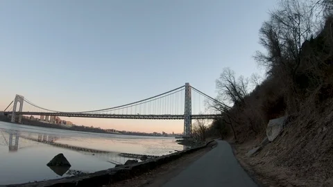 Private Road to GW Bridge Stock Footage 103558237