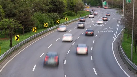 Private Road Traffic Time Lapse Vídeo Stock 107149875