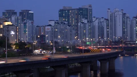 Private Roads Night Traffic Stock-Footage 106716074