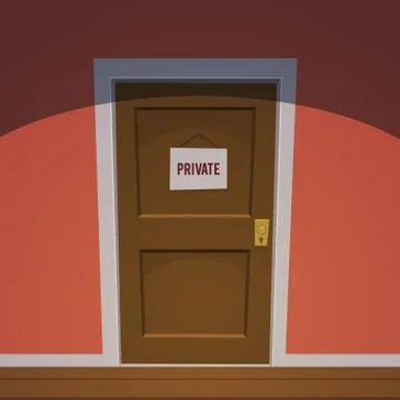 Private Room - Red Stock Illustration