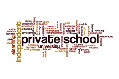 Private school cloud concept Stock Illustration