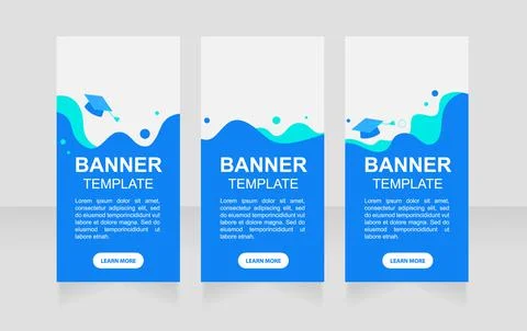 Private school eduction web banner design template Illustrazione stock