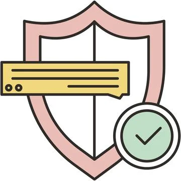 Private secret chat secure icon vector logo Stock Illustration