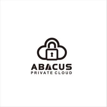 Private Secure Cloud Logo Design Stock Illustration