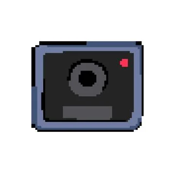 Private security camera pixel art vector illustration 스톡 일러스트
