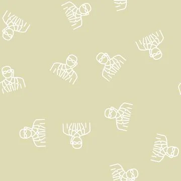 Private security line seamless pattern Stock Illustration