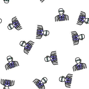 Private security vector seamless pattern Illustrazione stock