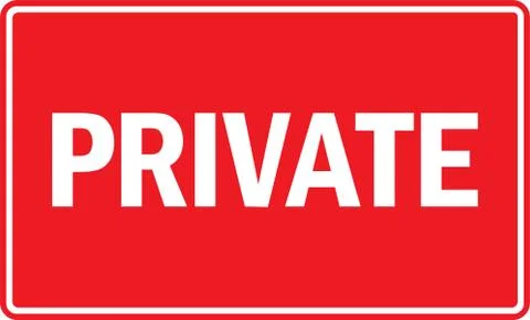 Private sign. 스톡 일러스트