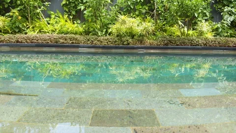 Private swimming pool background. Stock Footage 103741548