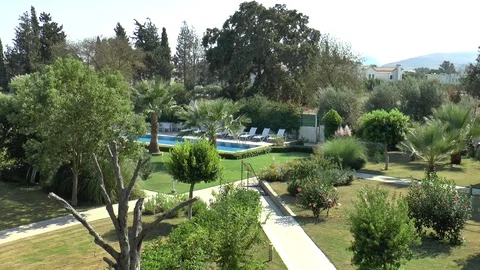Private Swimming Pool Stock Footage 121451726