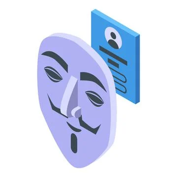 Private user icon, isometric style 스톡 일러스트