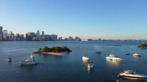 Private yachts in Miami Video stock 312296620
