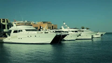 Privates yachts inside the harbour 動画素材 22636183