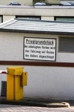 Privatparkplatz Stock Photos